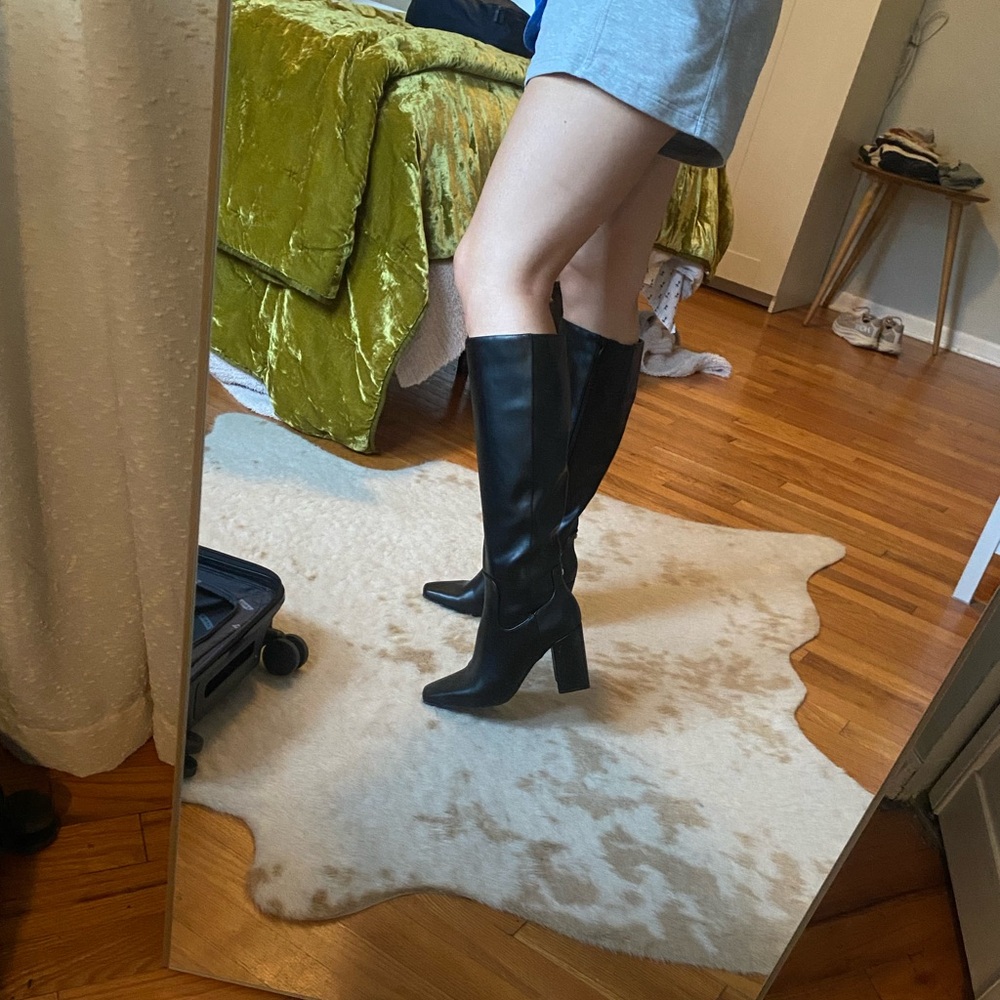 Knee high leather boots